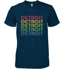 Vintage 1980s Style Detroit Michigan Men's Premium T-Shirt Men's Premium T-Shirt - belovedtshirt