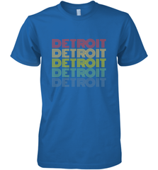 Vintage 1980s Style Detroit Michigan Men's Premium T-Shirt Men's Premium T-Shirt - belovedtshirt