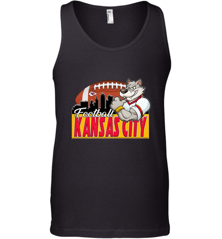 NFL Kansas City Football Logo Skyline Cityscape Men's Tank Top Men's Tank Top / Black / XS Men's Tank Top - belovedtshirt