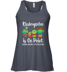 Kindergarten is on point, 1st day of school cactus teacher Women's Racerback Tank Women's Racerback Tank - belovedtshirt