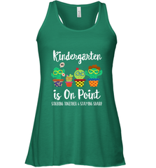 Kindergarten is on point, 1st day of school cactus teacher Women's Racerback Tank Women's Racerback Tank - belovedtshirt