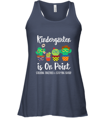 Kindergarten is on point, 1st day of school cactus teacher Women's Racerback Tank Women's Racerback Tank - belovedtshirt