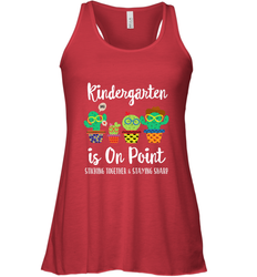 Kindergarten is on point, 1st day of school cactus teacher Women's Racerback Tank