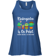 Kindergarten is on point, 1st day of school cactus teacher Women's Racerback Tank Women's Racerback Tank - belovedtshirt