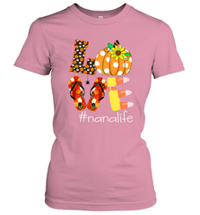 Funny Love Nanalife Pumpkin Flip Flops Nana Life Halloween Women's T-Shirt Women's T-Shirt - belovedtshirt