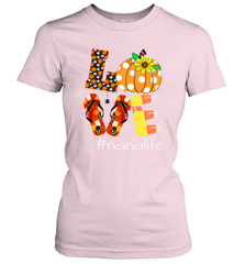 Funny Love Nanalife Pumpkin Flip Flops Nana Life Halloween Women's T-Shirt Women's T-Shirt - belovedtshirt