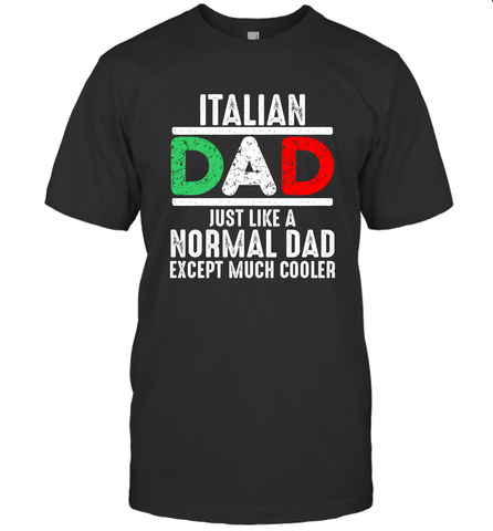 Italian Dad Much Cooler 3 Colours Italy Flag Fathers Day Men's T-Shirt Men's T-Shirt / Black / S Men's T-Shirt - belovedtshirt