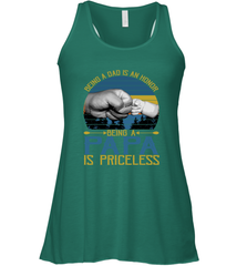 Being A Dad Is An Honor Being Papa Is Priceless Grandpa t Women's Racerback Tank Apparel - belovedtshirt