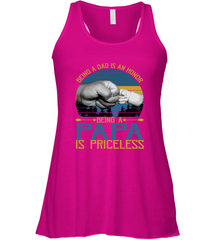 Being A Dad Is An Honor Being Papa Is Priceless Grandpa t Women's Racerback Tank Apparel - belovedtshirt