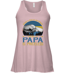 Being A Dad Is An Honor Being Papa Is Priceless Grandpa t Women's Racerback Tank Apparel - belovedtshirt