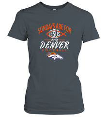 Sundays Are For Jesus and Denver Funny Christian Football Women's T-Shirt Women's T-Shirt - belovedtshirt