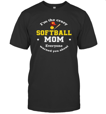 Crazy Softball Mom Men's T-Shirt Men's T-Shirt / Black / S Men's T-Shirt - belovedtshirt