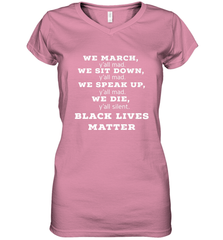 We March, Y'all Mad, Black Lives Matter Women's V-Neck T-Shirt Women's V-Neck T-Shirt - belovedtshirt