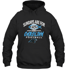 Sundays Are For Jesus and Carolina Funny Christian Football Hooded Sweatshirt