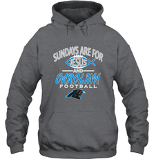 Sundays Are For Jesus and Carolina Funny Christian Football Hooded Sweatshirt Hooded Sweatshirt - belovedtshirt
