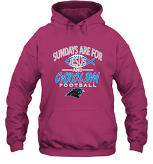 Sundays Are For Jesus and Carolina Funny Christian Football Hooded Sweatshirt Hooded Sweatshirt - belovedtshirt