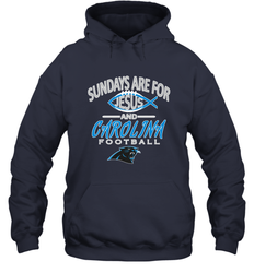 Sundays Are For Jesus and Carolina Funny Christian Football Hooded Sweatshirt