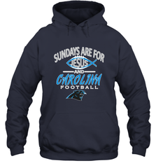 Sundays Are For Jesus and Carolina Funny Christian Football Hooded Sweatshirt Hooded Sweatshirt - belovedtshirt