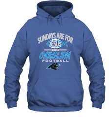 Sundays Are For Jesus and Carolina Funny Christian Football Hooded Sweatshirt Hooded Sweatshirt - belovedtshirt