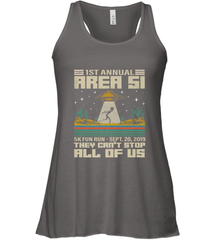 Storm Area 51 5K Fun Run They Can't Stop Us All Vintage UFO Women's Racerback Tank Women's Racerback Tank - belovedtshirt