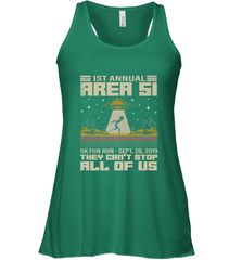 Storm Area 51 5K Fun Run They Can't Stop Us All Vintage UFO Women's Racerback Tank Women's Racerback Tank - belovedtshirt