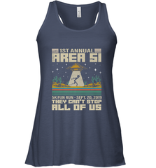 Storm Area 51 5K Fun Run They Can't Stop Us All Vintage UFO Women's Racerback Tank Women's Racerback Tank - belovedtshirt