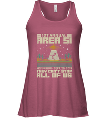 Storm Area 51 5K Fun Run They Can't Stop Us All Vintage UFO Women's Racerback Tank Women's Racerback Tank - belovedtshirt