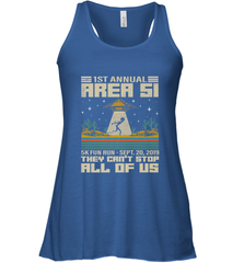 Storm Area 51 5K Fun Run They Can't Stop Us All Vintage UFO Women's Racerback Tank Women's Racerback Tank - belovedtshirt